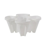 Darrahopens Home & Garden > Garden Beds > Garden Beds & Planters White 3-Tier Stackable Strawberry & Vegetable Planter with Mobile Wheel Tray - Space-Saving Vertical Gardening System
