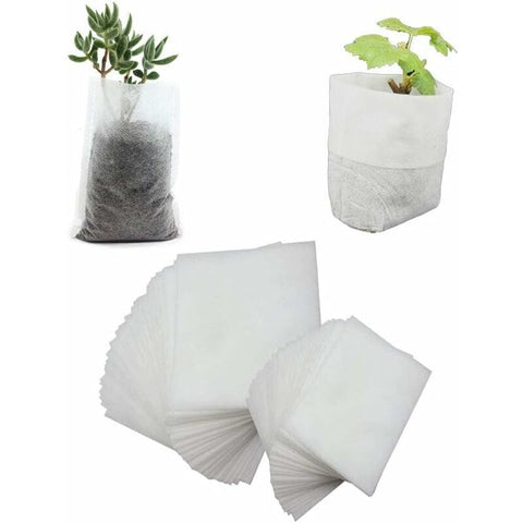 Darrahopens Home & Garden > Garden Beds > Grow Bags 500 pcs Non-Woven Plant Bags, Biodegradable Non-Woven Fabric Plant Bags Seedling Grow Bags For Tomatoes, Flowers,