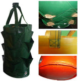 Darrahopens Home & Garden > Garden Beds > Grow Bags Hanging Plant Bags - 3-Pack Hanging Strawberry Planters - Strawberry Plant Bags PE Strawberry Planters - For Growing Vegetables, Flowers & Herbs