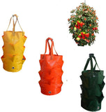 Darrahopens Home & Garden > Garden Beds > Grow Bags Hanging Plant Bags - 3-Pack Hanging Strawberry Planters - Strawberry Plant Bags PE Strawberry Planters - For Growing Vegetables, Flowers & Herbs