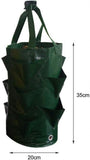 Darrahopens Home & Garden > Garden Beds > Grow Bags Hanging Plant Bags - 3-Pack Hanging Strawberry Planters - Strawberry Plant Bags PE Strawberry Planters - For Growing Vegetables, Flowers & Herbs
