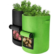 Darrahopens Home & Garden > Garden Beds > Grow Bags Potato Grow Bags, 2 pcs 40L/10 Gallon Vegetable Bag, Non-Woven Fabric Planting Bag With Window, Garden Vegetable Bag