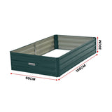 Darrahopens Home & Garden > Garden Beds Wallaroo Garden Bed 150 x 90 x 30cm Galvanized Steel - Green