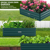 Darrahopens Home & Garden > Garden Beds Wallaroo Garden Bed 210 x 90 x 30cm Galvanized Steel - Green