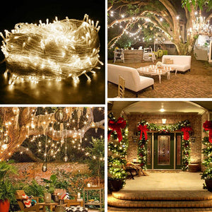 Darrahopens Home & Garden > Garden Furniture Solar Fairy String Led Lights 12M-32M Outdoor Garden Christmas Party Decor(12M100Led)