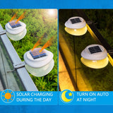 Darrahopens Home & Garden > Garden Lights 2PCS Monocrystalline solar panel LED Wall Lights for Fence Garden(Black)