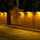 Darrahopens Home & Garden > Garden Lights 2PCS Monocrystalline solar panel LED Wall Lights for Fence Garden(Black)