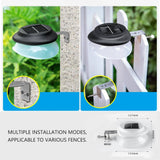 Darrahopens Home & Garden > Garden Lights 2PCS Monocrystalline solar panel LED Wall Lights for Fence Garden(Black)