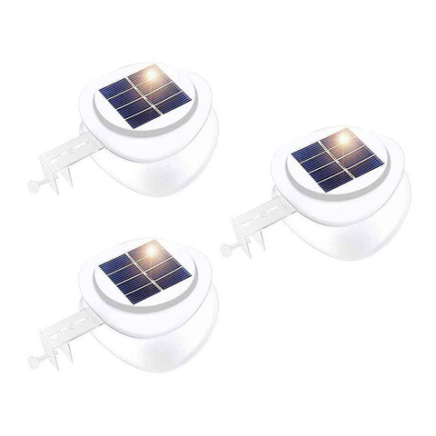 Darrahopens Home & Garden > Garden Lights > Garden Wall Lights Solar Multipurpose Wall Light Set, Outdoor Rechargeable Lamp with Screws and Mounting Kit, 3 Piece, White