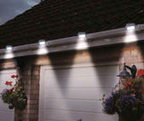 Darrahopens Home & Garden > Garden Lights > Garden Wall Lights Solar Multipurpose Wall Light Set, Outdoor Rechargeable Lamp with Screws and Mounting Kit, 3 Piece, White