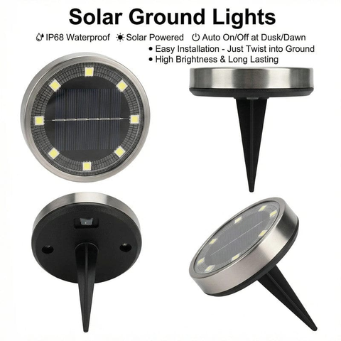 Darrahopens Home & Garden > Garden Lights > In-Ground Lights 30pcs Solar Ground Lights IP68 Waterproof Warm Light High Brightness Auto On/Off Long Lasting