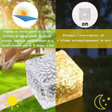 Darrahopens Home & Garden > Garden Lights > In-Ground Lights 4 Pcs Solar Ground Lights Waterproof Warm White for Patio Lawn Deck Stairs