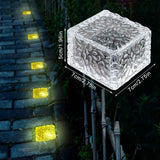 Darrahopens Home & Garden > Garden Lights > In-Ground Lights 4 Pcs Solar Ground Lights Waterproof Warm White for Patio Lawn Deck Stairs