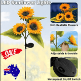 Darrahopens Home & Garden > Garden Lights LED Solar Sunflower Lights Flower Lamp Landscape Lawn Path Garden AU Day