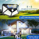 Darrahopens Home & Garden > Garden Lights > Other Outdoor Lights 4pcs Solar Powered Outdoor Motion Sensor Security Light 100 LED Waterproof