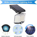 Darrahopens Home & Garden > Garden Lights > Other Outdoor Lights 66 LED Solar Motion Sensor Light Outdoor Wall Security Lamp with 3 Heads