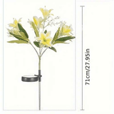 Darrahopens Home & Garden > Garden Lights > Other Outdoor Lights Seven Branch Solar Lily Light: Charges during the day, glows at night. Seven lilies bloom together, soft light flows like water through your garden./PINK In Australia - Darrahopens