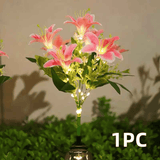 Darrahopens Home & Garden > Garden Lights > Other Outdoor Lights Seven Branch Solar Lily Light: Charges during the day, glows at night. Seven lilies bloom together, soft light flows like water through your garden./PINK In Australia - Darrahopens