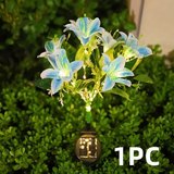 Darrahopens Home & Garden > Garden Lights > Other Outdoor Lights Seven Branch Solar Lily Light: Charges during the day, glows at night. Seven lilies bloom together, soft light flows like water through your garden./PINK In Australia - Darrahopens