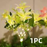 Darrahopens Home & Garden > Garden Lights > Other Outdoor Lights Seven Branch Solar Lily Light: Charges during the day, glows at night. Seven lilies bloom together, soft light flows like water through your garden./PINK In Australia - Darrahopens