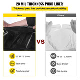 Darrahopens Home & Garden > Garden Lights > Other Outdoor Lights VEVOR LLDPE Pond Liner 20x25 ft, Pond Liner 20 Mil, Fish Pond Liners for Waterfall, Pond and Fish Ponds