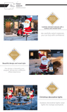 Darrahopens Home & Garden > Garden Lights > Other Outdoor Lights Warm white light Solar Powered Christmas Garden Stake - Metal Santa Claus with Glowing Lantern - Warm White LED Outdoor Decoration - 82cm Height