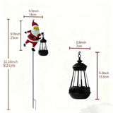Darrahopens Home & Garden > Garden Lights > Other Outdoor Lights Warm white light Solar Powered Christmas Garden Stake - Metal Santa with Watering Can &  LED Waterfall - 82cm Outdoor Yard Decoration