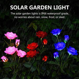 Darrahopens Home & Garden > Garden Lights Red Bulk Solar Garden Lights 75cm Long Rose Flowers Yard Lamp Xmas Halloween Deco AU