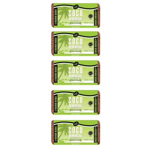 Darrahopens Home & Garden > Garden Tools 5x 650g Coco Brick Premium Coir Peat Organic Plant Growth Media Husk Nutrifield