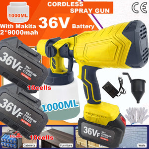 Darrahopens Home & Garden > Garden Tools Cordless High Pressure Airless Spray Gun Paint Sprayer For Makita 36V Battery AU