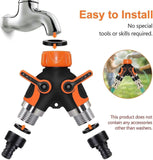 Darrahopens Home & Garden > Garden Tools > Garden Hoses 2-Way Garden Hose Splitter - Brass Hose Valve Splitter for Outdoor Watering System