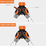 Darrahopens Home & Garden > Garden Tools > Garden Hoses 2-Way Garden Hose Splitter - Brass Hose Valve Splitter for Outdoor Watering System