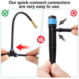 Darrahopens Home & Garden > Garden Tools > Garden Hoses 50Ft 1/4" Drip Irrigation System,Garden Irrigation Kit with 12pcs 360° Adjustable Copper Nozzles,Automatic Watering System for Outdoor,Raised Bed,Potted Plant,Greenhouse Accessories for Yard