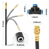 Darrahopens Home & Garden > Garden Tools > Garden Hoses 50Ft 1/4" Drip Irrigation System,Garden Irrigation Kit with 12pcs 360° Adjustable Copper Nozzles,Automatic Watering System for Outdoor,Raised Bed,Potted Plant,Greenhouse Accessories for Yard