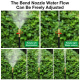 Darrahopens Home & Garden > Garden Tools > Garden Hoses 50Ft 1/4" Drip Irrigation System,Garden Irrigation Kit with 12pcs 360° Adjustable Copper Nozzles,Automatic Watering System for Outdoor,Raised Bed,Potted Plant,Greenhouse Accessories for Yard