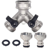 Darrahopens Home & Garden > Garden Tools > Garden Hoses Brass Hose Splitter 3/4 Inch Quick Connect 2-Way
