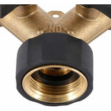 Darrahopens Home & Garden > Garden Tools > Garden Hoses Double Washing Machine Tap, 2 Way Y Garden Hose Tap Connector Splitter For 3/4" Supply Hoses, Heavy Duty Brass Double