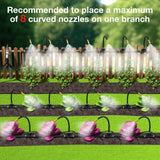 Darrahopens Home & Garden > Garden Tools > Garden Hoses Drip Irrigation System, No 1/4 Pipe, only 12pcs Adjustable Copper Nobbles and Quick Connectors
