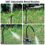 Darrahopens Home & Garden > Garden Tools > Garden Hoses Drip Irrigation System, No 1/4 Pipe, only 12pcs Adjustable Copper Nobbles and Quick Connectors