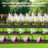 Darrahopens Home & Garden > Garden Tools > Garden Hoses Drip Irrigation System, No 1/4 Pipe, only 6pcs Adjustable Copper Nobbles and 6pcs Quick Connectors