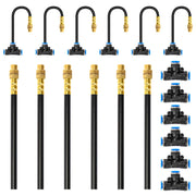 Darrahopens Home & Garden > Garden Tools > Garden Hoses Drip Irrigation System, No 1/4 Pipe, only 6pcs Adjustable Copper Nobbles and 6pcs Quick Connectors