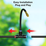Darrahopens Home & Garden > Garden Tools > Garden Hoses Drip Irrigation System, No 1/4 Pipe, only 6pcs Adjustable Copper Nobbles and 6pcs Quick Connectors