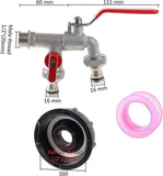Darrahopens Home & Garden > Garden Tools > Garden Hoses Garden Hose Faucet Adapter - Dual Outlet Tank Connector for Hose Attachment