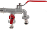 Darrahopens Home & Garden > Garden Tools > Garden Hoses Garden Hose Faucet Adapter - Dual Outlet Tank Connector for Hose Attachment