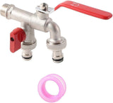 Darrahopens Home & Garden > Garden Tools > Garden Hoses Garden Hose Faucet Adapter - Dual Outlet Tank Connector for Hose Attachment