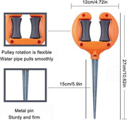 Darrahopens Home & Garden > Garden Tools > Garden Hoses Garden Hose Guide Stakes - Metal Spiked Stakes to Prevent Hose Damage, Decorative Design