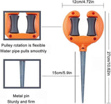 Darrahopens Home & Garden > Garden Tools > Garden Hoses Garden Hose Guide Stakes - Metal Spiked Stakes to Prevent Hose Damage, Decorative Design