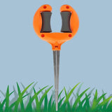 Darrahopens Home & Garden > Garden Tools > Garden Hoses Garden Hose Guide Stakes - Metal Spiked Stakes to Prevent Hose Damage, Decorative Design