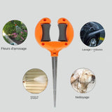Darrahopens Home & Garden > Garden Tools > Garden Hoses Garden Hose Guide Stakes - Metal Spiked Stakes to Prevent Hose Damage, Decorative Design