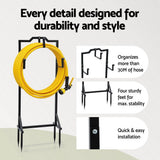Darrahopens Home & Garden > Garden Tools > Garden Hoses Green Fingers Garden Hose Holder Metal Portable Freestanding Hose Stand 4 Spikes Black